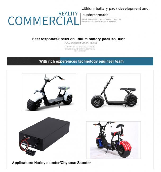 Diseño portátil del piso del pie de la batería de litio del diseño de la batería 60v 20ah 30ah de la vespa del harley de la vespa de Citycoco